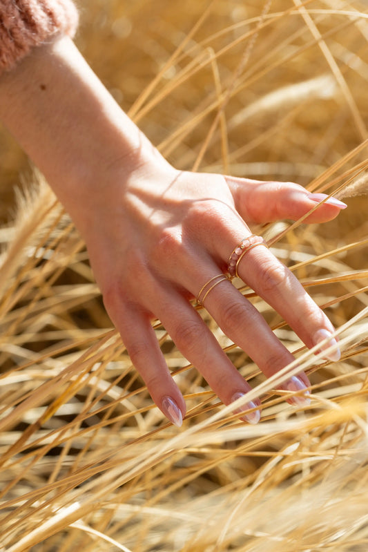 Bague minimaliste d.or.é.mi