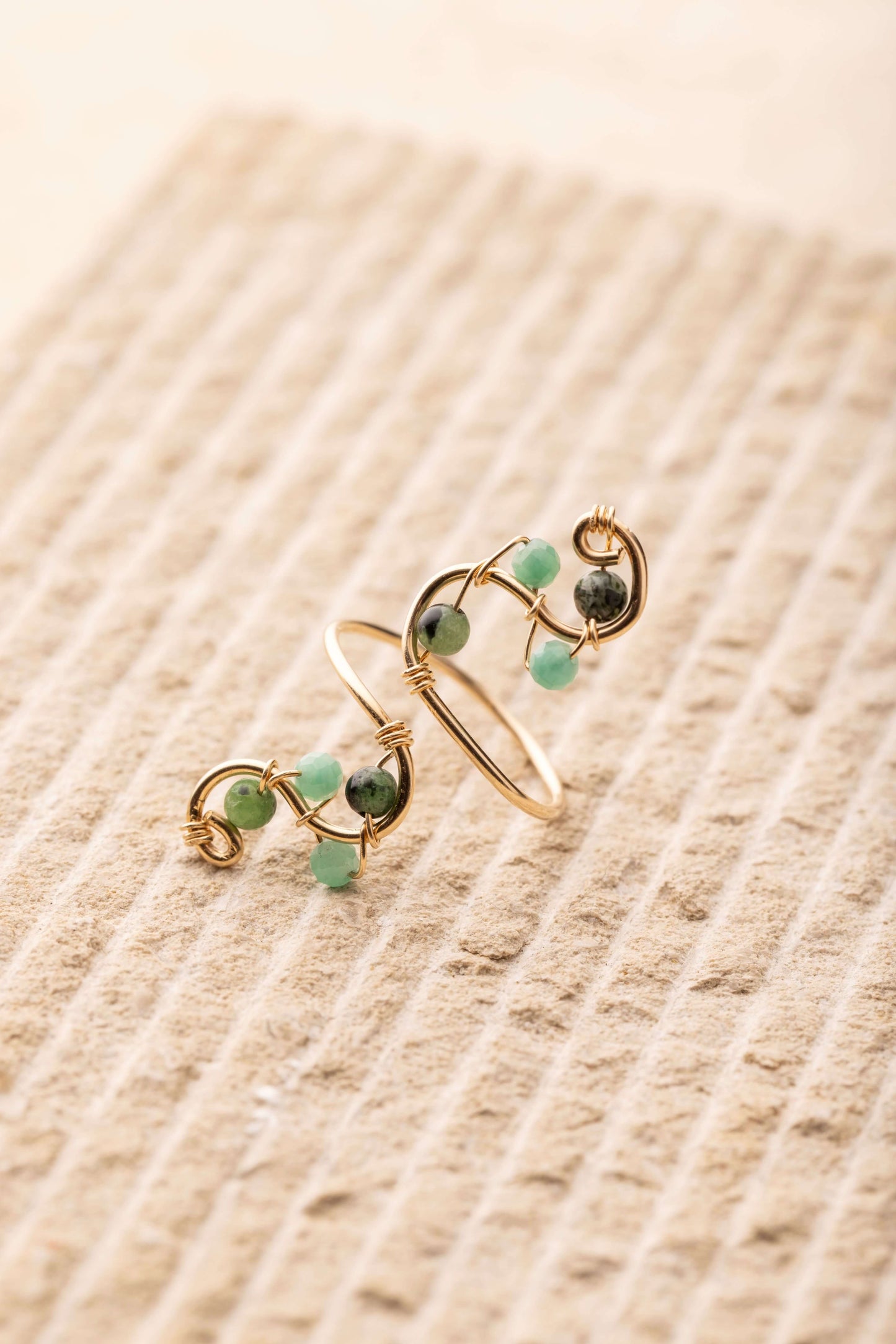 Bague Sahara - Emeraude Rubis zoïsite