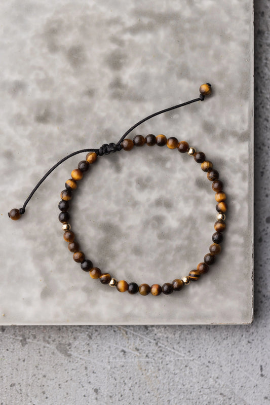 Bracelet ajustable oeil de tigre