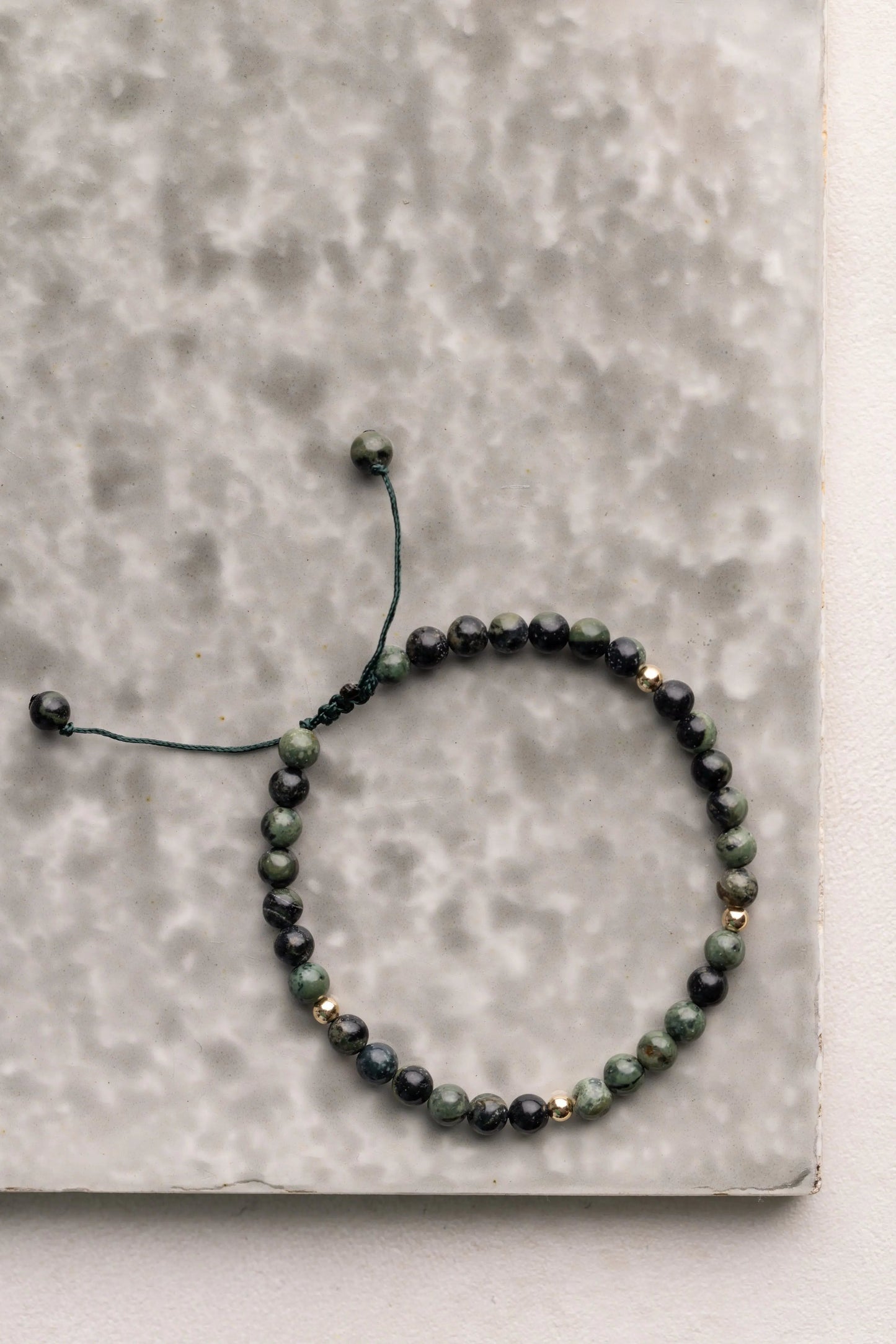 Bracelet ajustable 4mm jaspe kambaba