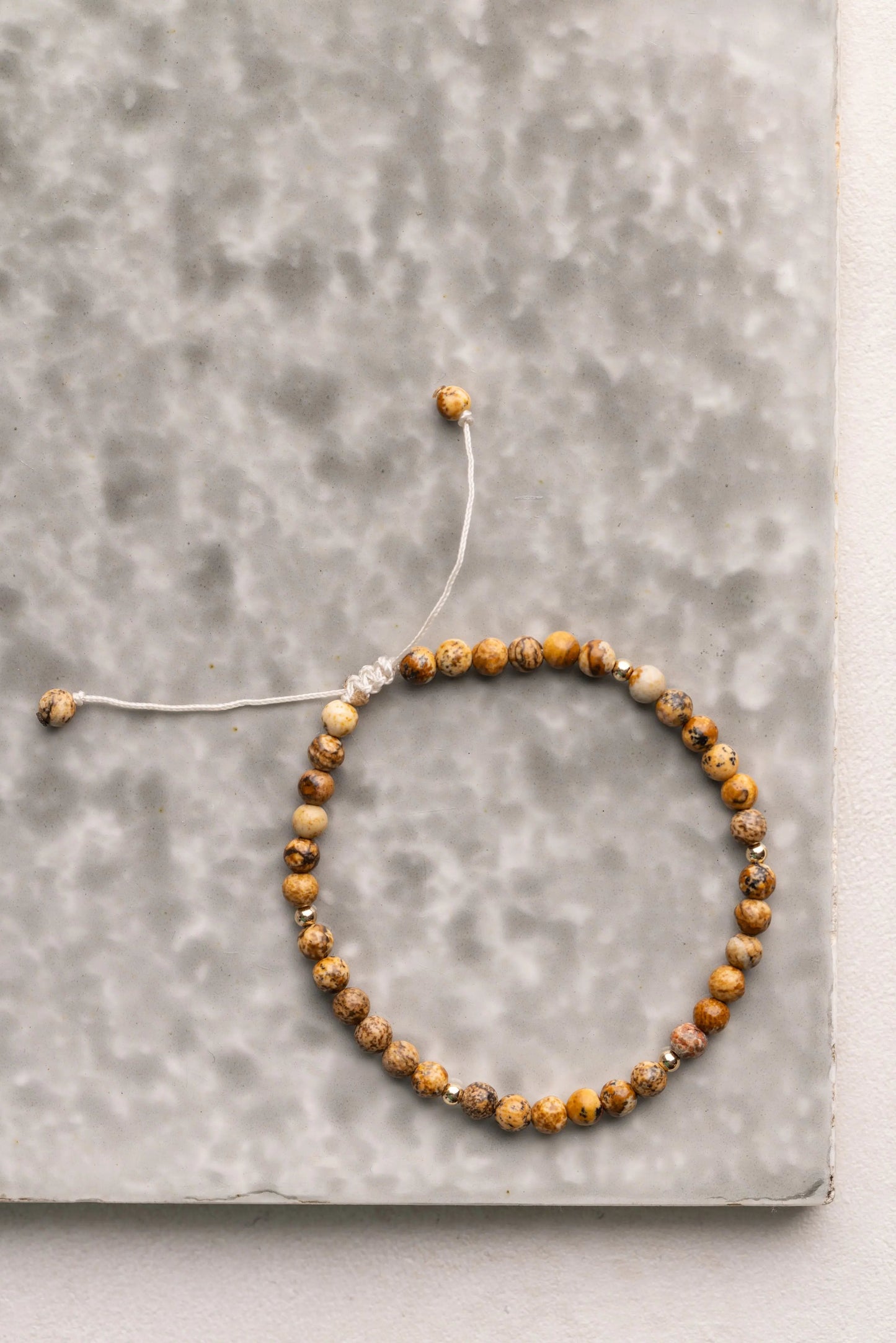 Bracelet ajustable 4mm jaspe pasage