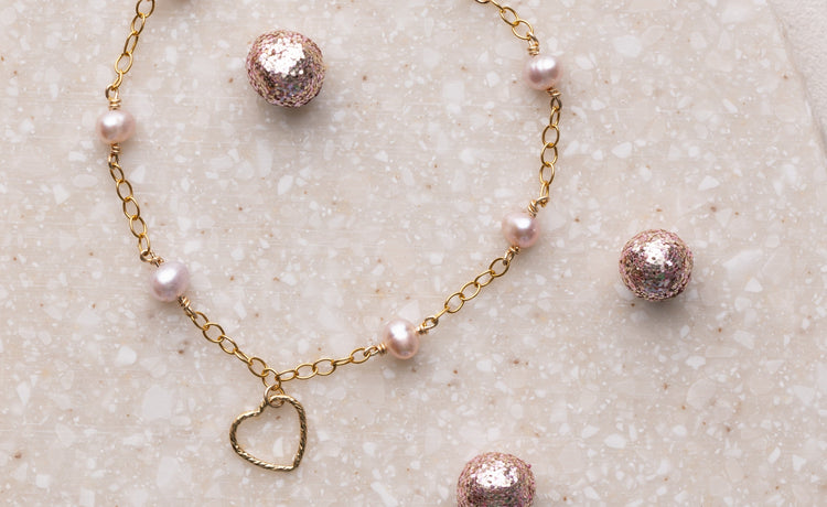 bracelet saint valentin coeur rose