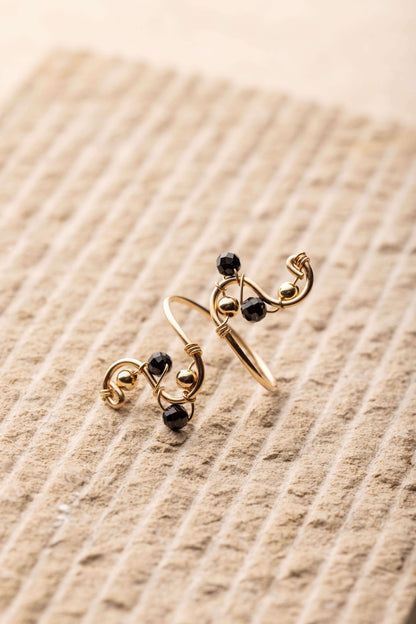 Bague en spinelle noir