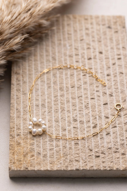 Bracelet perle d'eau douce gold filled