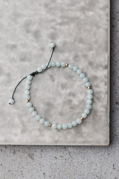 Bracelet ajustable 4mm amazonite