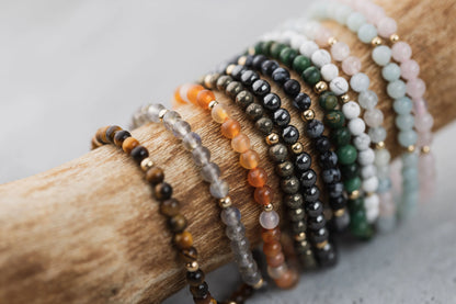 Bracelets ajustables en pierres 4mm