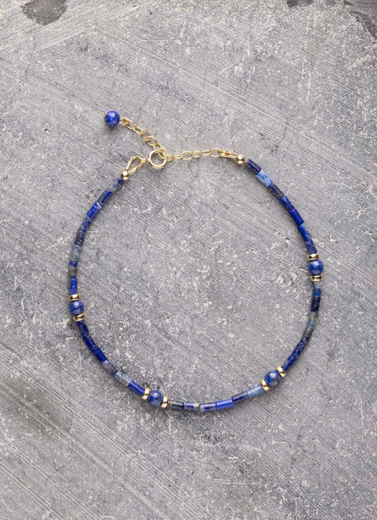 Bracelet homme - Lapis Lazuli d.or.é.mi
