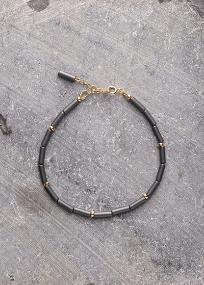 Bracelet homme - hématite d.or.é.mi