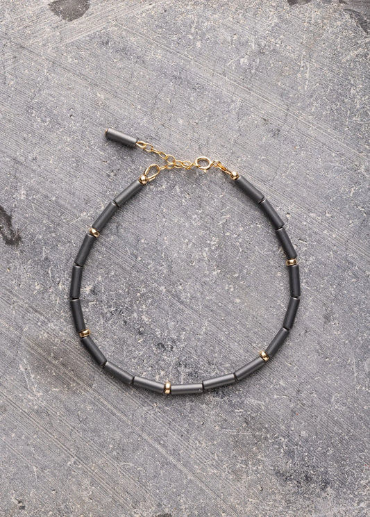 Bracelet homme - hématite d.or.é.mi