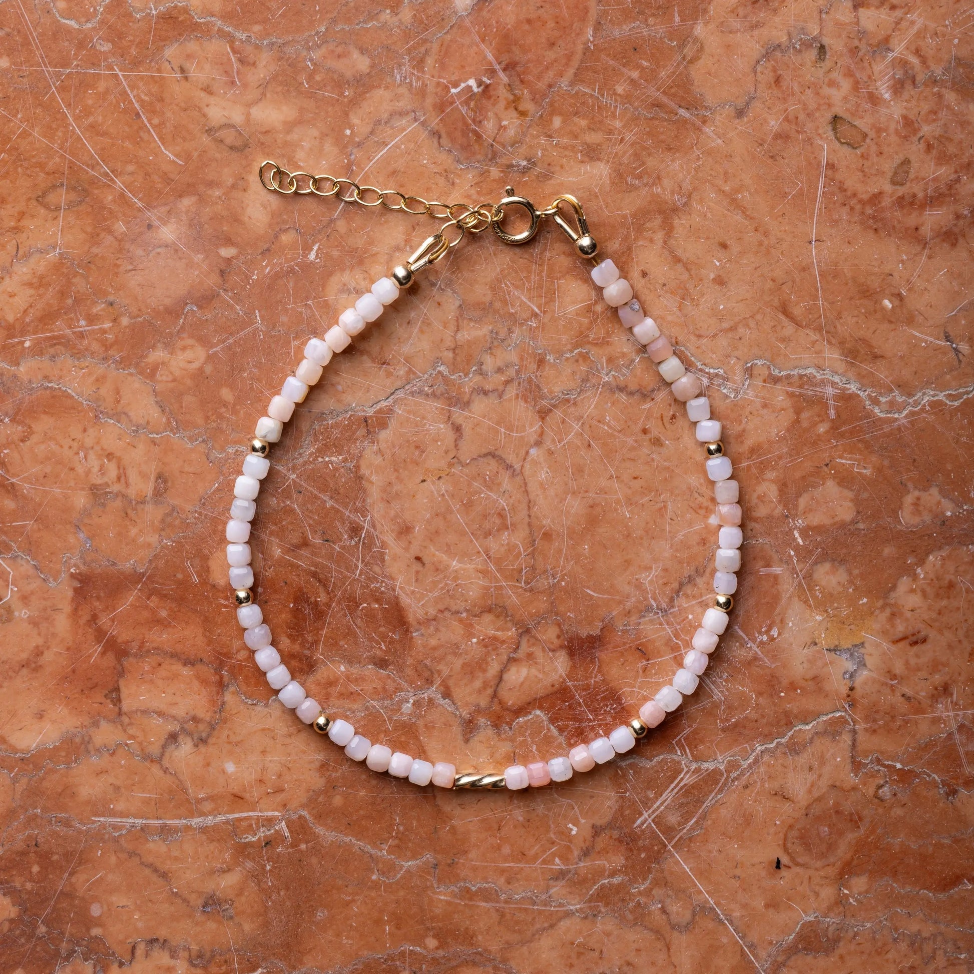 Bracelet opale rose d.or.é.mi