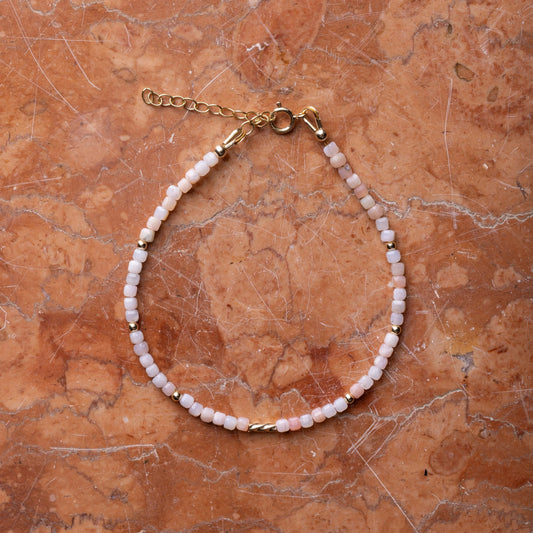 Bracelet opale rose d.or.é.mi