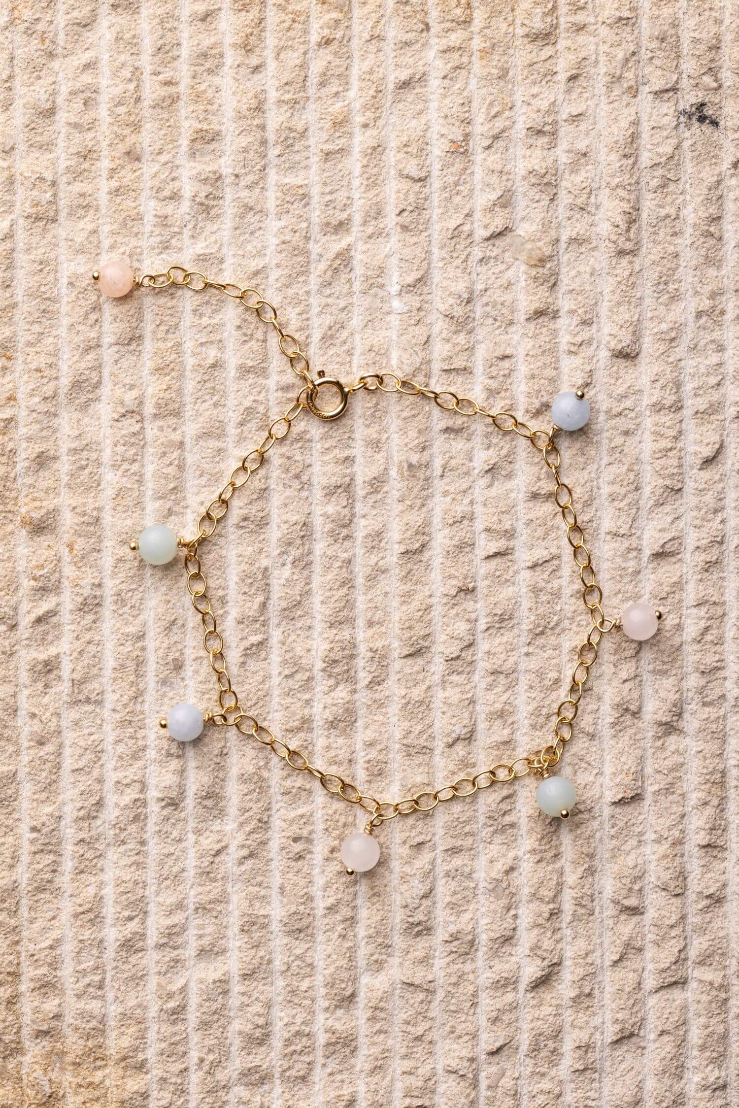 bracelet aigue marine quartz morganite amazonite