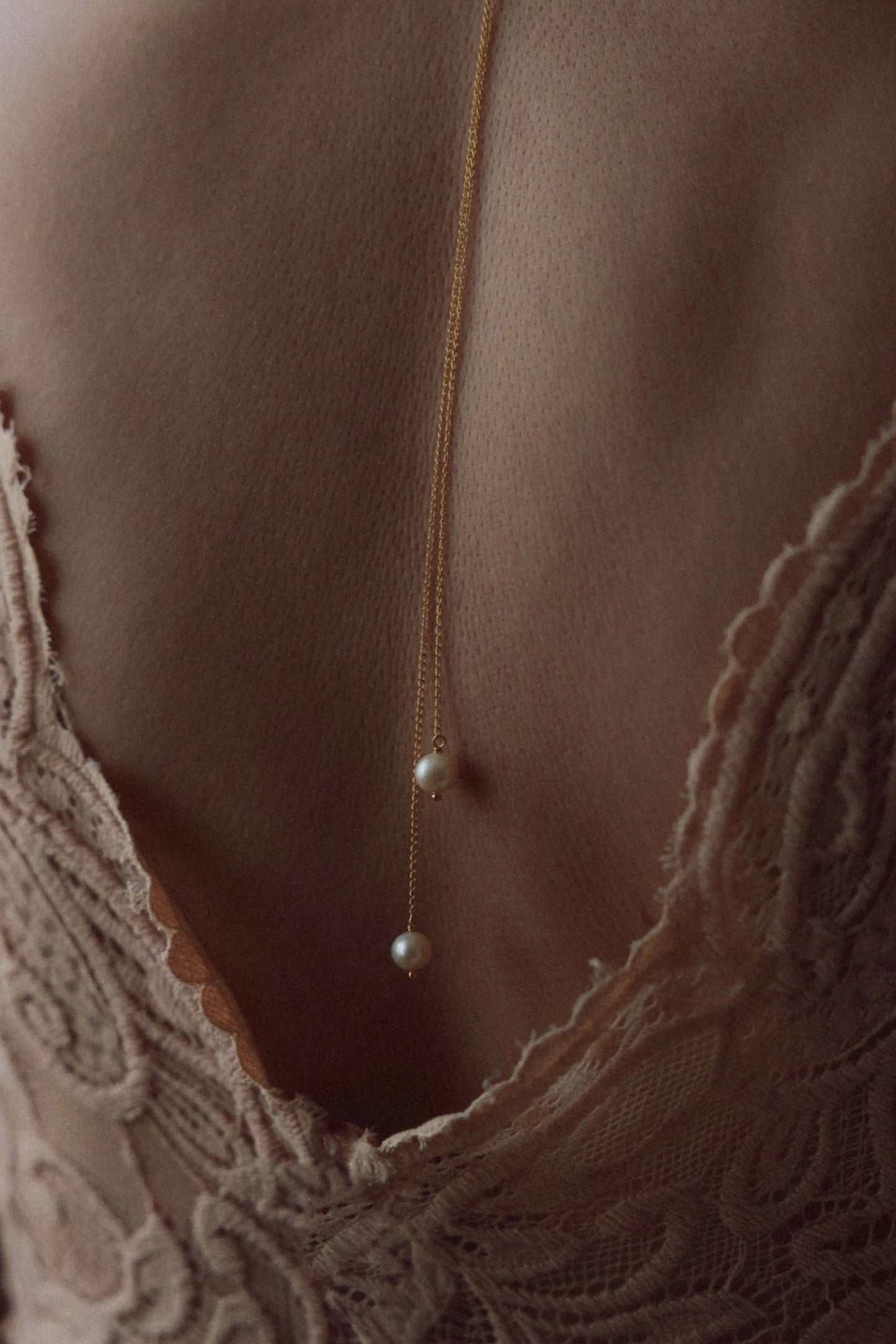Mix & Match - Pendentif de dos en perles d'eau douce d.or.é.mi
