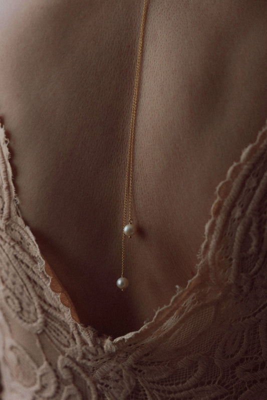 Mix & Match - Pendentif de dos en perles d'eau douce d.or.é.mi